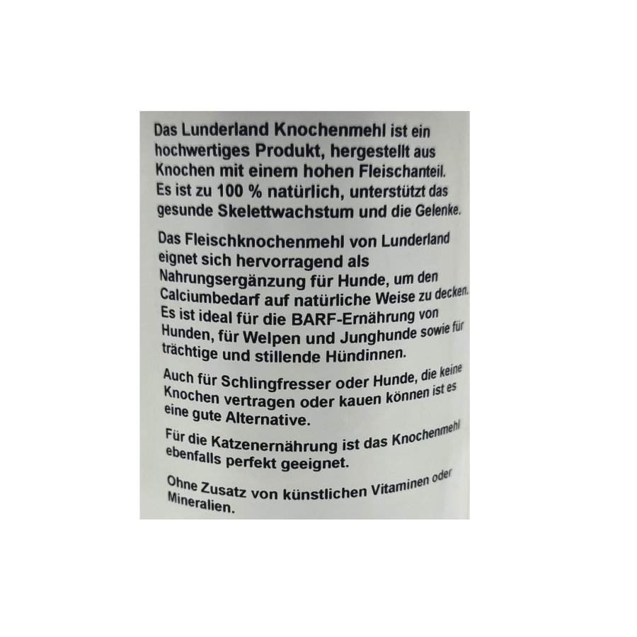 Lunderland Knochenmehl 350g